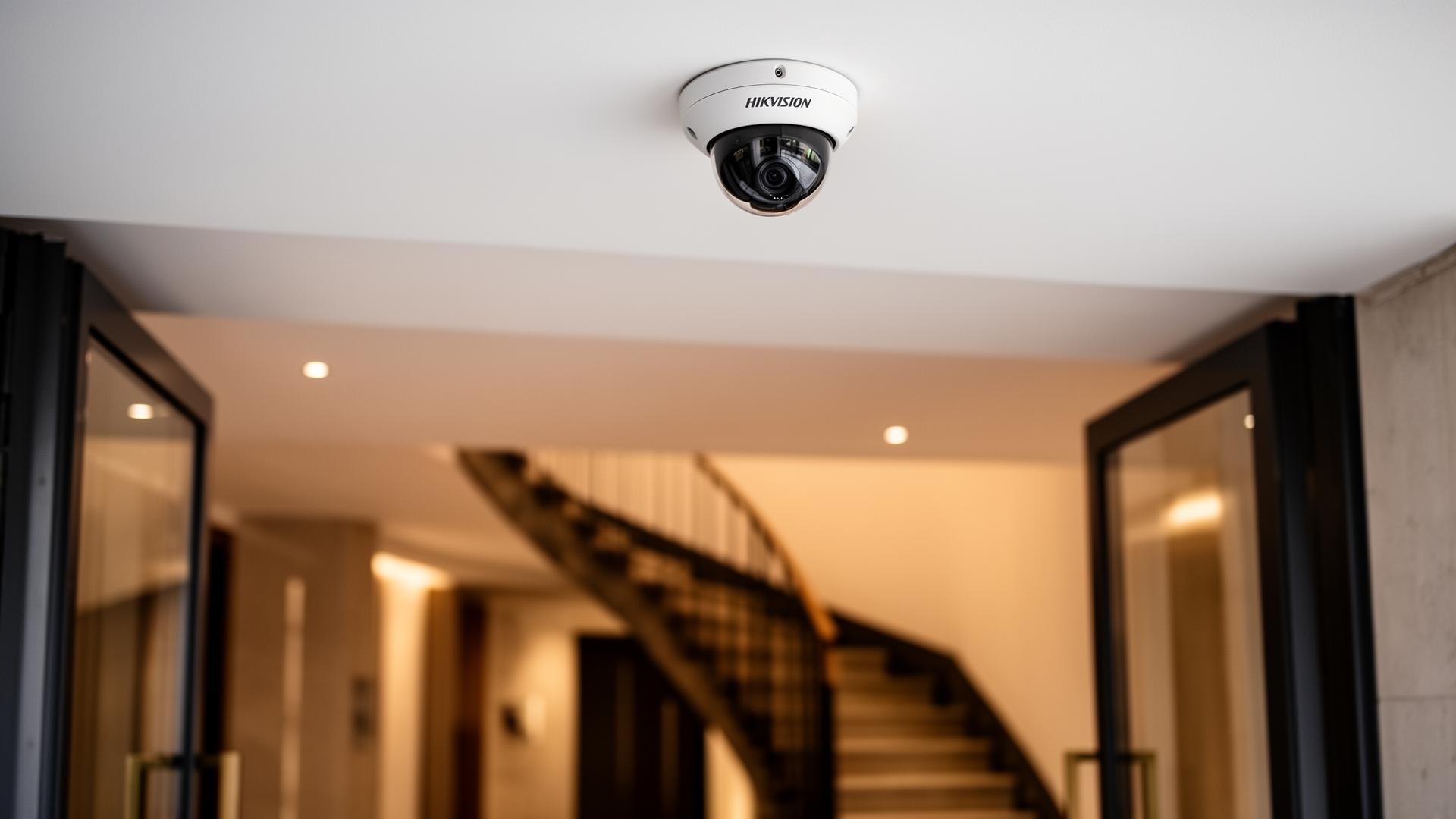Videoüberwachung Mehrparteienhaus mit Hikvision ColorVu Kamera im Stiegenhaus