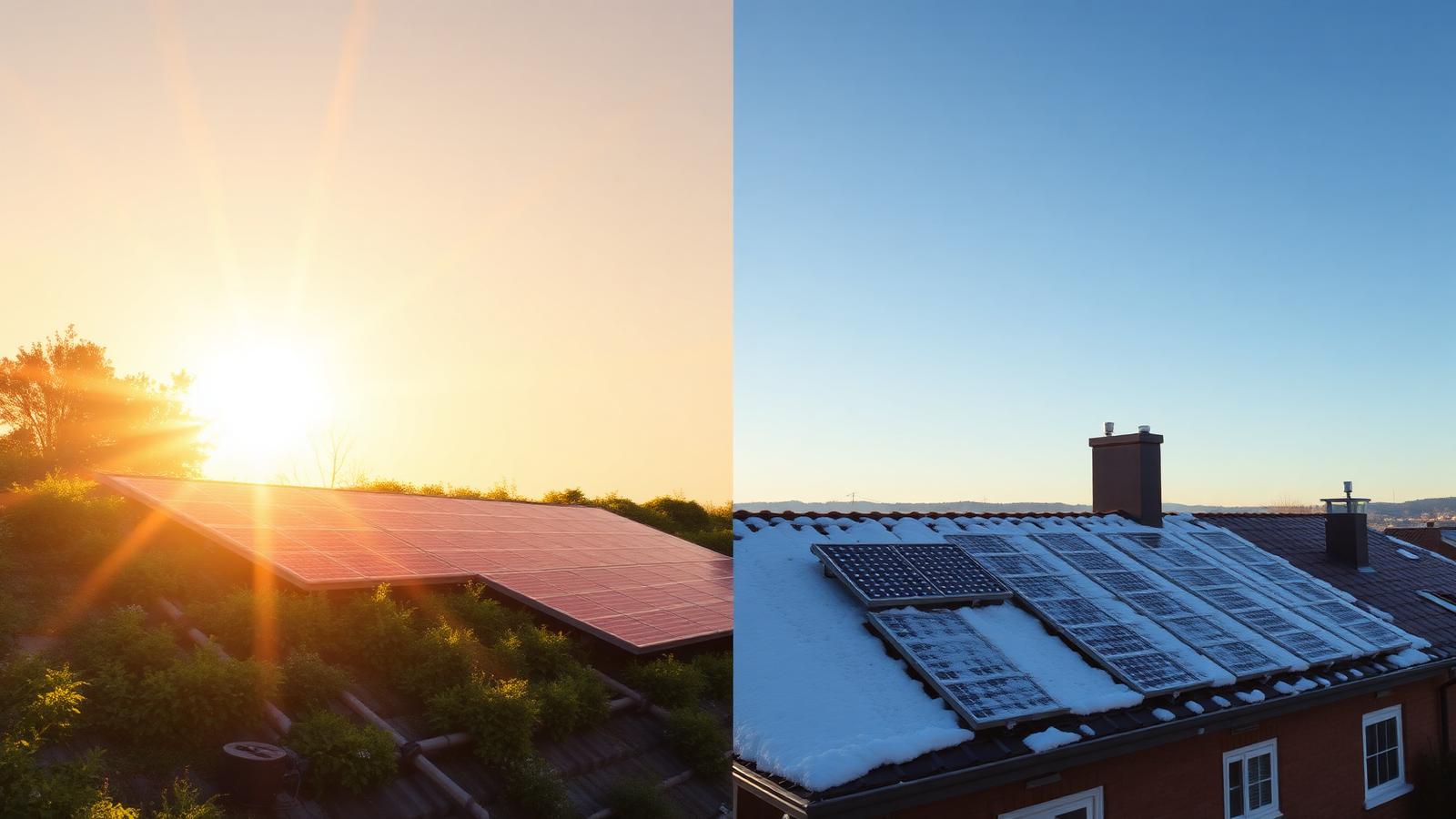 PV-Anlage im Sommer und Winter im Vergleich. Photovoltaik lohnt sich ganzjährig in Wien